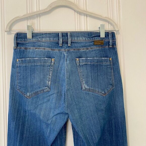 Goldsign Jeans "Wore" Blue Wide Leg Stretch Low Rise  Sz 28 - Picture 8 of 16